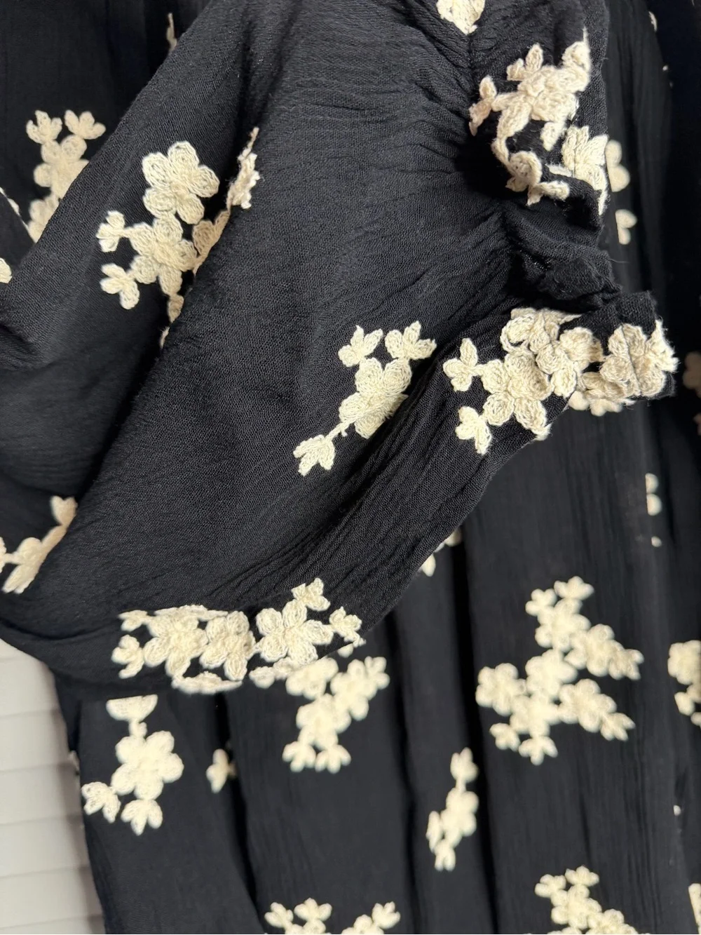 Soft Surroundings Black Floral Blouse – Romantic Country Cottagecore Large - Picture 6 of 6